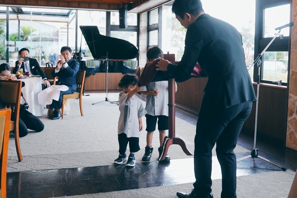kurosaki hiroto wedding kids 子どもたちをステージに招いたマジック